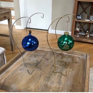 Set of 2 Silver Ornament Hangers